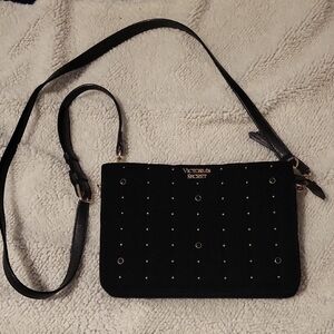 Victoria's Secret Black Studded Crossbody Bag